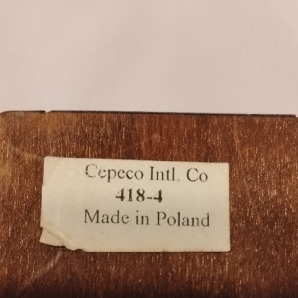 Hand Carved & Painted Wood Box, Made In Poland - Picture 5 of 14